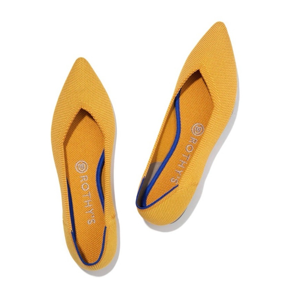 Rothy’s The Point Flats – Marigold Yellow – Discontinued Color - Size 7.5